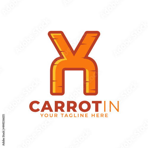 Initial Letter X Carrot Logo Design Vector. Designed for Web Site Design, Logo, App, UI