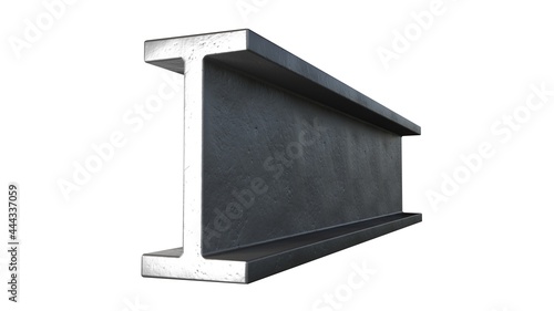 I-beam metal profile - isolated design industrial 3D illustration