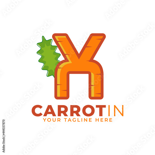 Initial Letter X Carrot Logo Design Vector. Designed for Web Site Design, Logo, App, UI