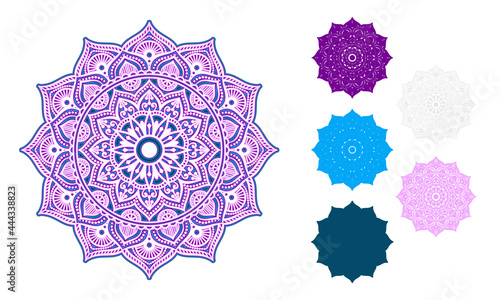 3d Layered Mandala SVG. Mandala Multilayer Cut File, Five layers. Multilayer elements for paper cutting or machine cutting– 3d SVG Flowers