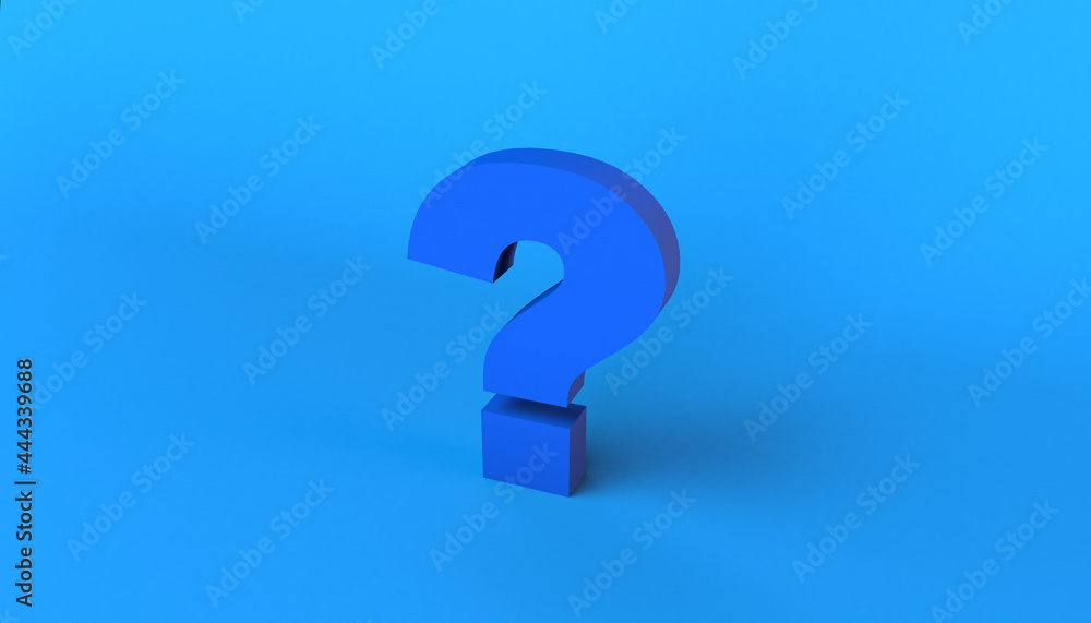 Question mark on blue background. 3D illustration. Question mark on blue background. 3D illustration.