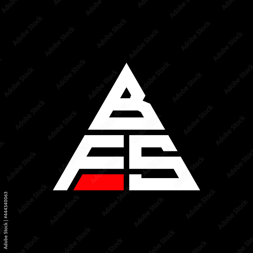 BFS triangle letter logo design with triangle shape. BFS triangle logo ...