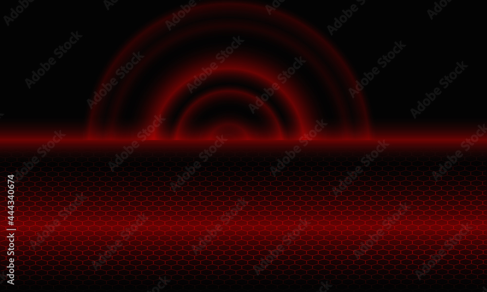 Red Circle Vector Glow Effect Gradient