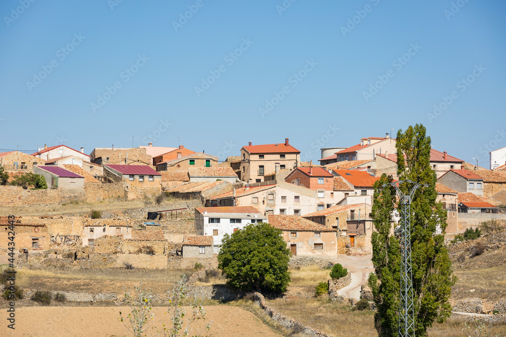 a view of Tordesilos village, province of Guadalajara, Castile La Mancha, Spain
