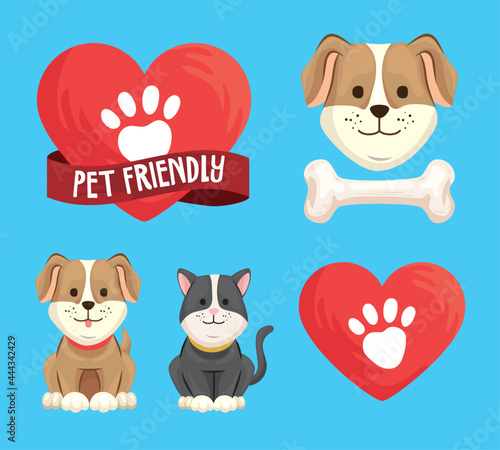 five pet friendly icons