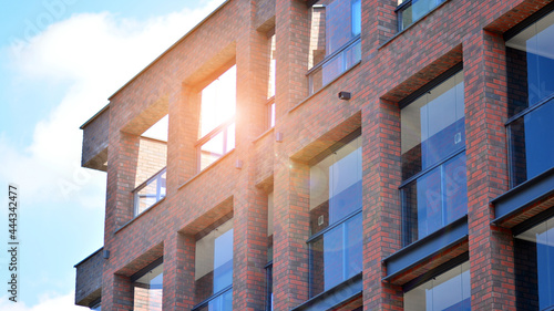 Modern residential building in the city. Beautiful modern architecture.