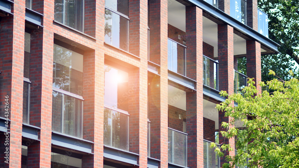Modern residential building in the city. Beautiful modern architecture. Modern residential building in the city. Beautiful modern architecture.