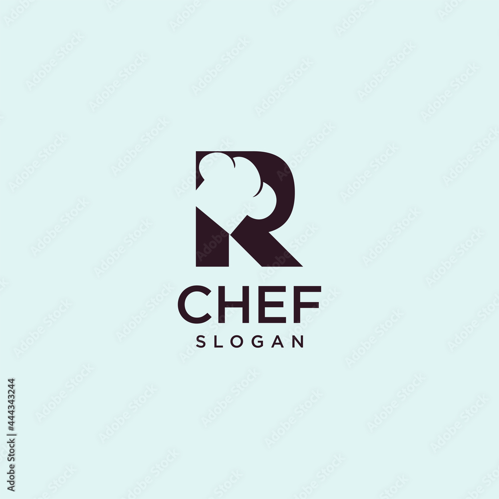 Letter R Chef Logo , Initial Restaurant Cook Vector Design art Letter R Chef Logo , Initial Restaurant Cook Vector Design art