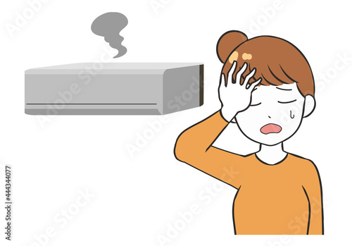 エアコンの故障　女性