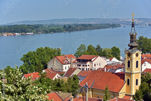 A beutiful view from The Gardos (Gardoš) Tower which is located in Zemun, Belgrade - Serbia.  photo
