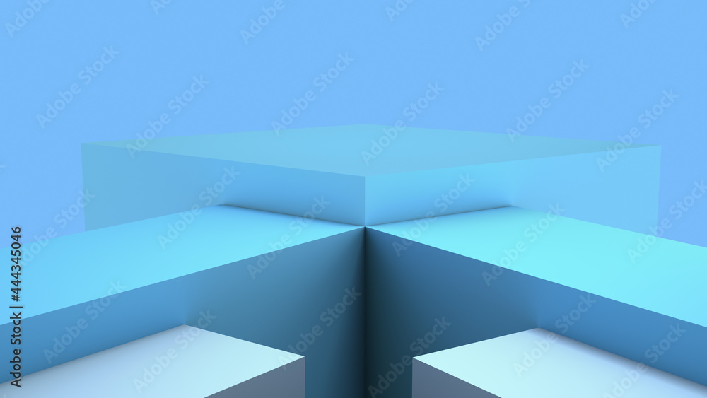 Mockup with geometric shape on abstract background. Empty pedestal for product display. 3D render. Mockup with geometric shape on abstract background. Empty pedestal for product display. 3D render.