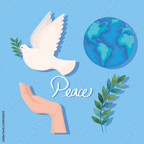 four peace icons