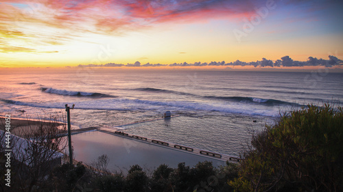 Ocean Bath, Sunrise Merewether Beach NSW, Australia photo
