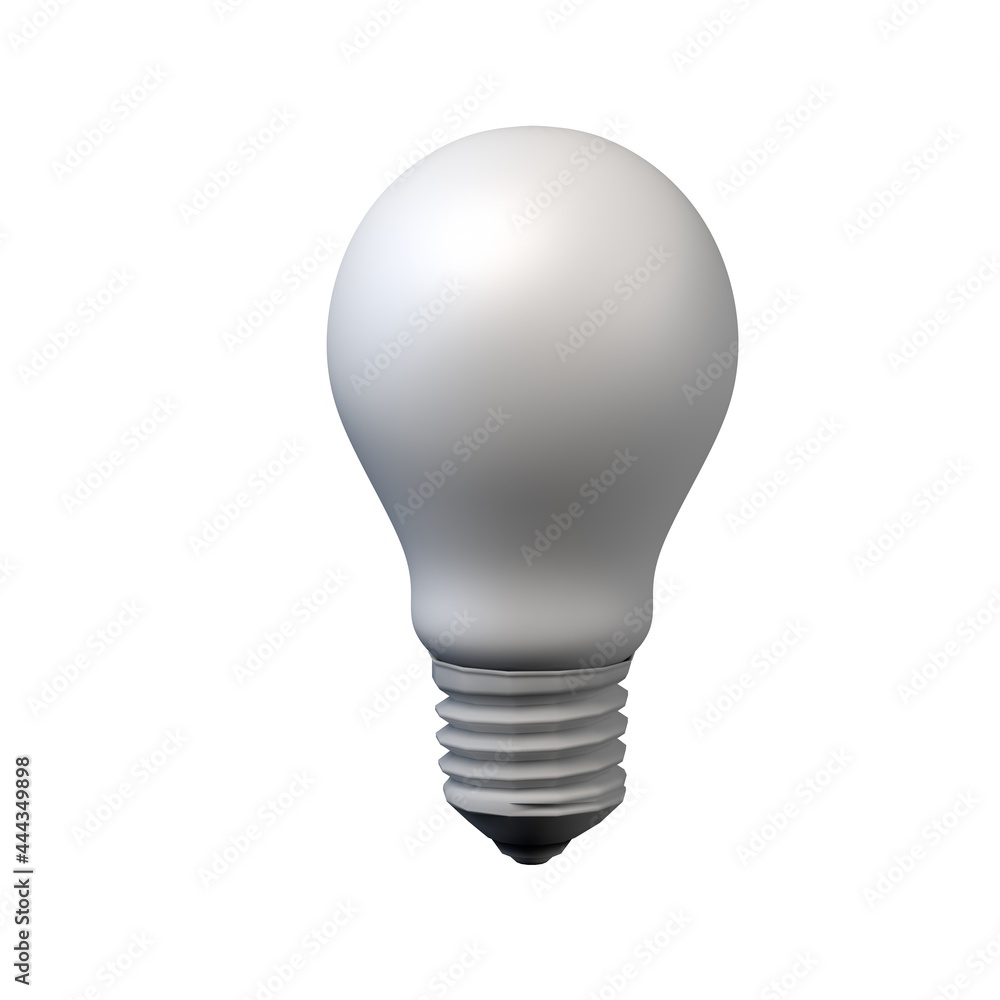 Light bulb isolated on white background. 3D illustration. Light bulb isolated on white background. 3D illustration.