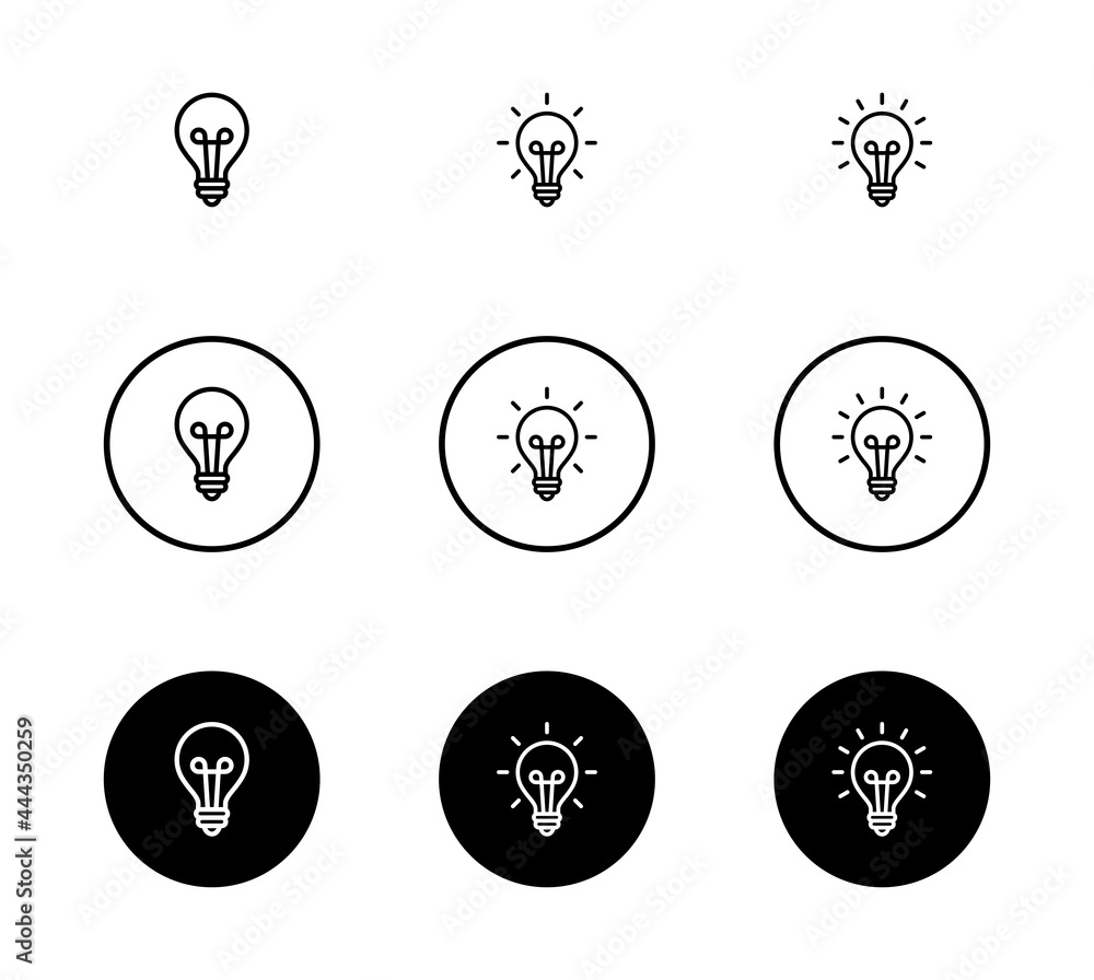 Light Bulb icon, lamp symbol icon vector Light Bulb icon, lamp symbol icon vector