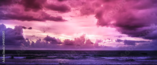 Purple sunset over the sea © Garuda