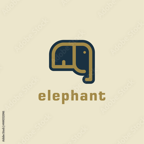 Elephant vector logo design inspiration. Thai elephant. with a simple and minimalist style for the company