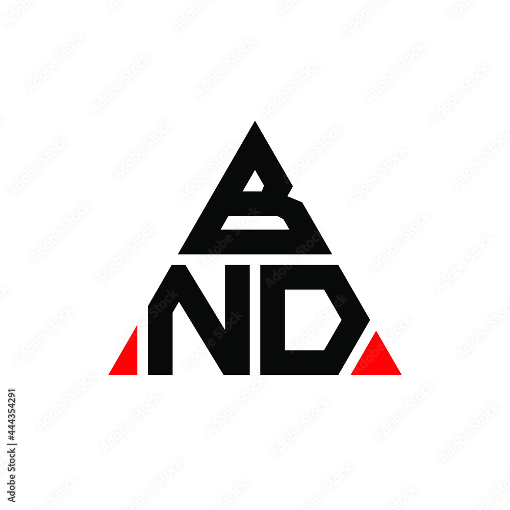 BND triangle letter logo design with triangle shape. BND triangle logo ...