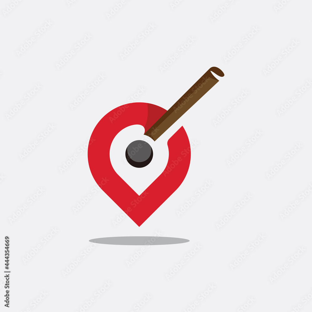 Logo or symbol of the location in which there is a match. suitable for business or graphic needs about it. Logo or symbol of the location in which there is a match. suitable for business or graphic needs about it.