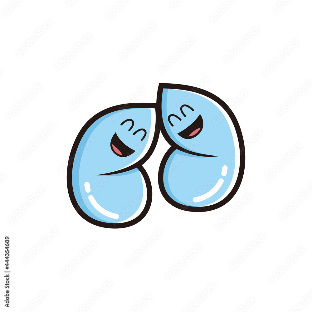 Logo or symbol of a cute two water mascot character twins. suitable for business or graphic needs about it. Logo or symbol of a cute two water mascot character twins. suitable for business or graphic needs about it.