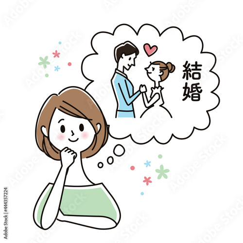 将来の結婚を想像する女性
