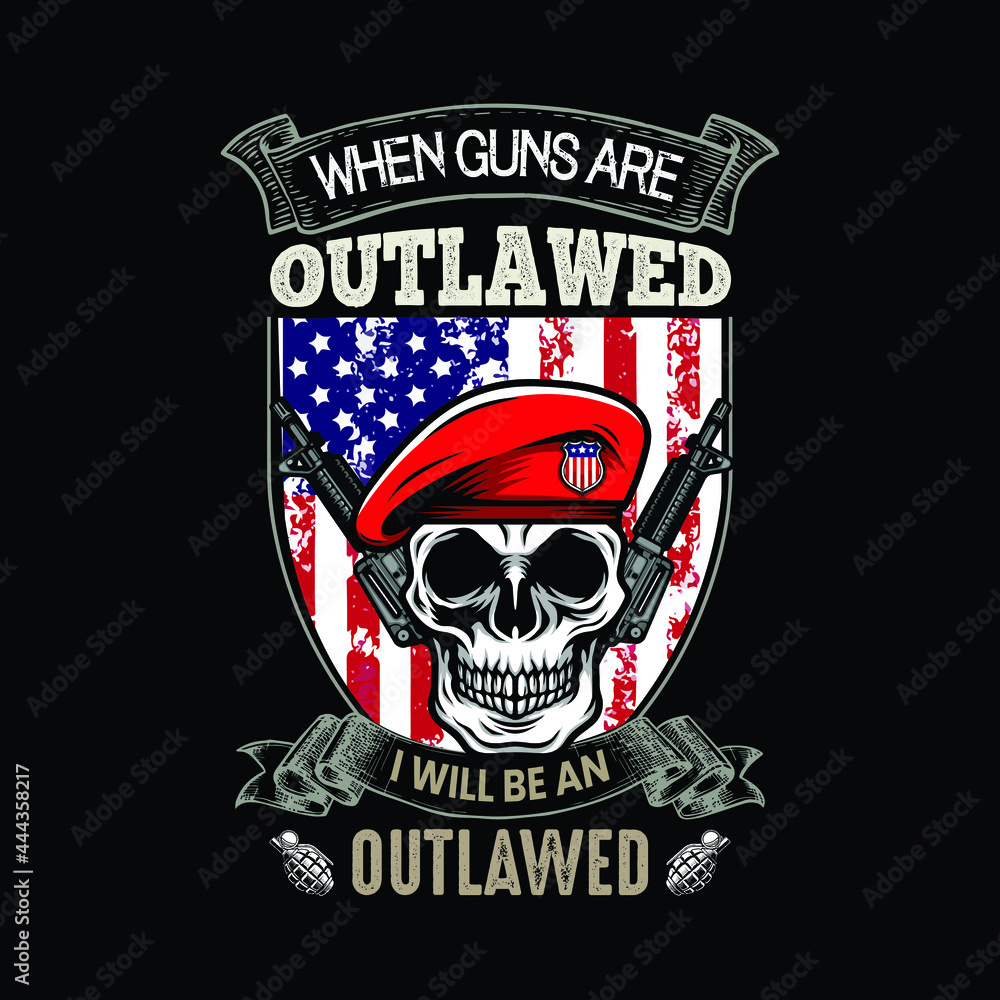 us army skull t-shirt design