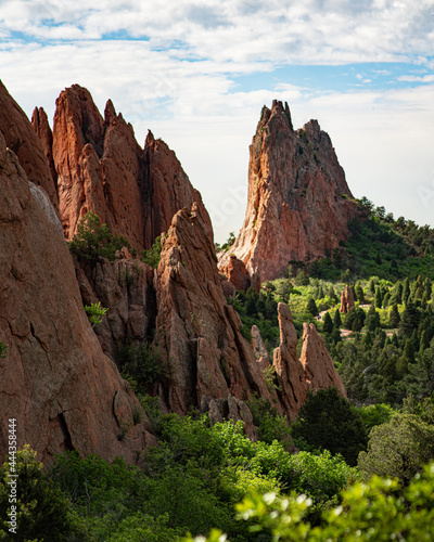 close up of red rock mountains in colorado springs