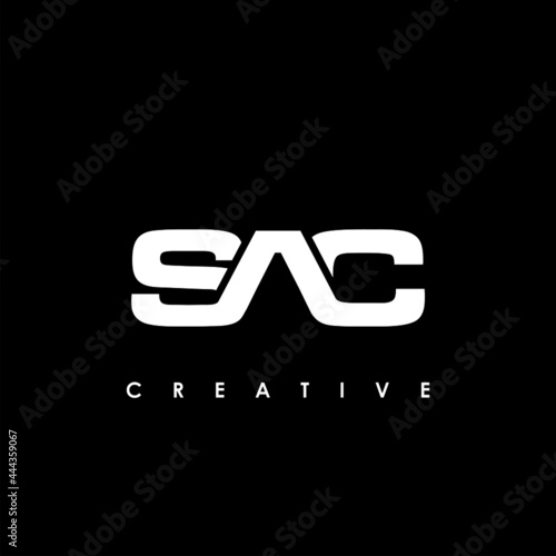 SAC Letter Initial Logo Design Template Vector Illustration