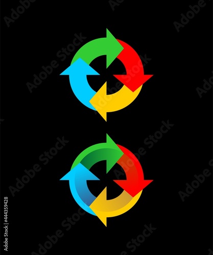 Arrow circle icon vector design
