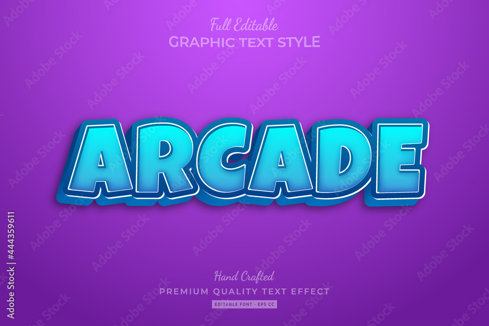 Arcade Game premium text effect editable
