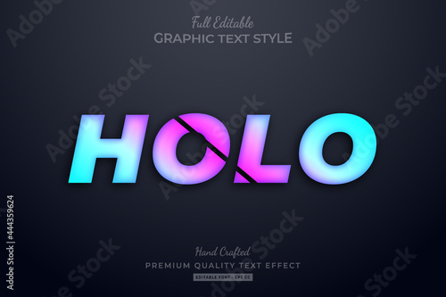 Holo Gradient premium text effect editable