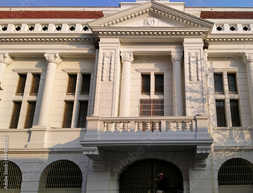 Kota tua, Jakarta, Indonesia - (06-10-2021) : Front view of the historical museum building in the old town of the city