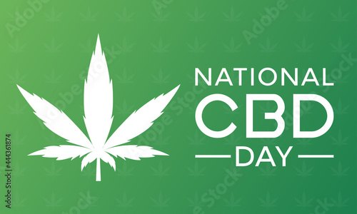 National cbd day banner, poster, card, background cbd holiday template. Celebrating a cannabinoid that is seemingly changing the lives of many.