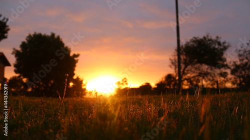 sunset in the mountains