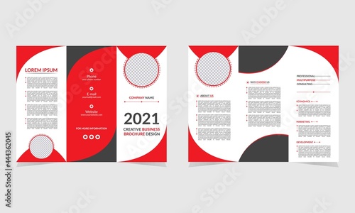Creative Business Minimal Tri Fold Brochure Design and Print Template photo