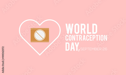 World contraception day banner or background observed on september each year. Importance of family planning in the lives of people around the world.