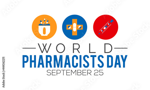 World pharmacists day observed on september each year. Banner, poster, card, background design. Always trusted for your health.
