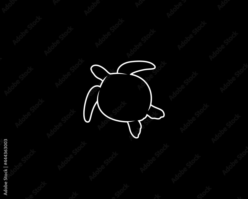 Turtle Silhouette. Isolated Vector Animal Template for Logo Company, Icon, Symbol etc Turtle Silhouette. Isolated Vector Animal Template for Logo Company, Icon, Symbol etc