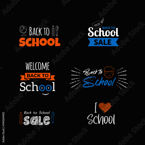 Back to School Typography Lettering