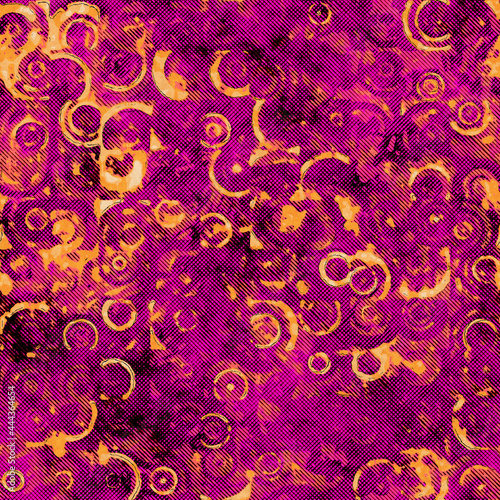 Wallpaper Mural Seamless bright vivid pink and yellow pattern swatch for print. High quality illustration. Abstract background or wallpaper design. Brilliant, colorful, dynamic and expressive chic pattern design. Torontodigital.ca