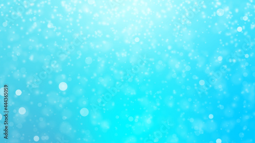 Abstract background with animation of flying particles as bokeh light Beautiful seamless loop. bubbles snow Floating Dust Particles with Flare on blue Background in Slow Motion dynamic wind in air