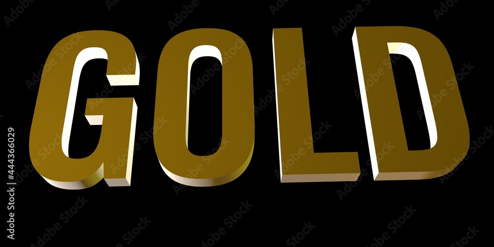 Gold wriien in 3d image Gold wriien in 3d image