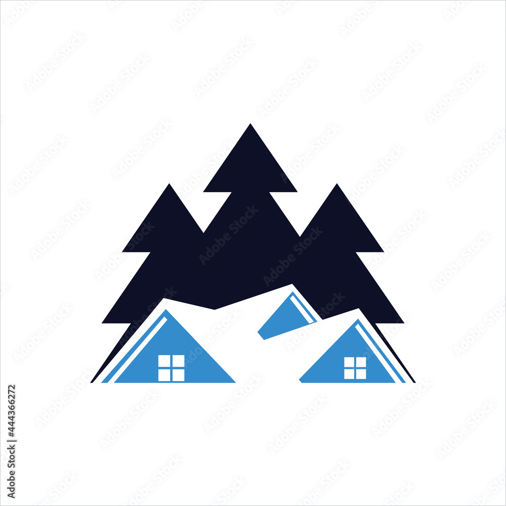 simple creative vector pine estate logo design simple creative vector pine estate logo design