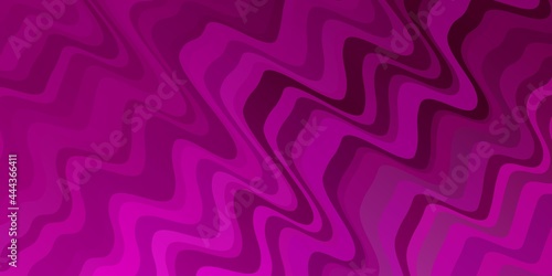 Light Pink vector background with bent lines.