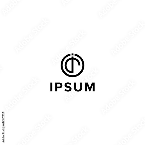 I letter power on logo design photo