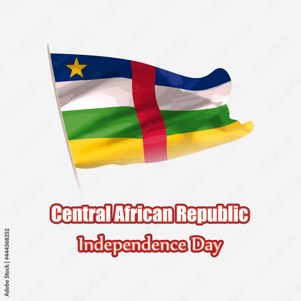Fototapeta premium vector illustration for central African republic independence day.