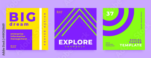 modern social media post banners template
