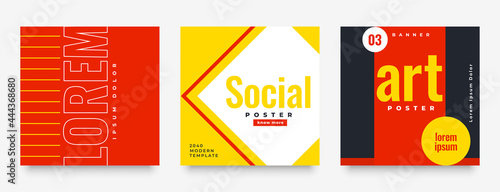 social media feed post banner in warm colors