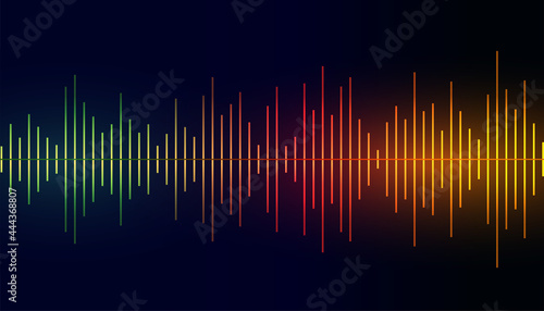 sound frequency equalizer colorful background