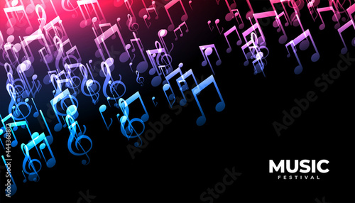 music sound notes background design
